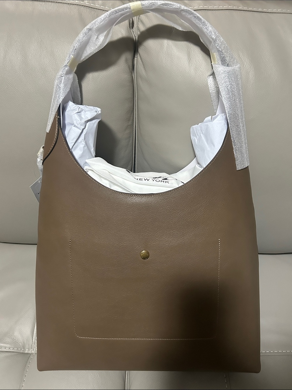 Nwt Coach Brooklyn 39 in Dark Stone/brass
